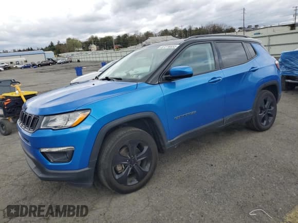 ✅ 2021 Jeep Compass Latitude • VIN: 3C4NJDBB3MT586128 • Lot: 87276655. Listed on Copart with 95,492 mi. Free auction sales archive from the USA and detailed vehicle history report at DreamBid. Image 1.