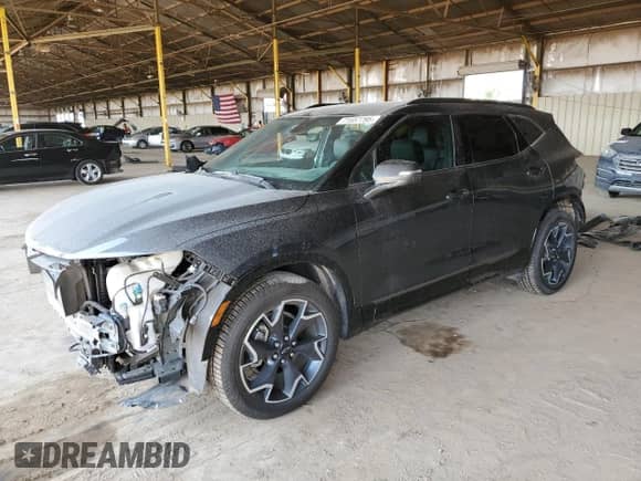 2020 Chevrolet Blazer RS with VIN 3GNKBERSXLS660331, listed as a Copart auction lot 71557795 with 76,198 mi miles and Salvage title. Bid and sale history available at DreamBid. Image 1.