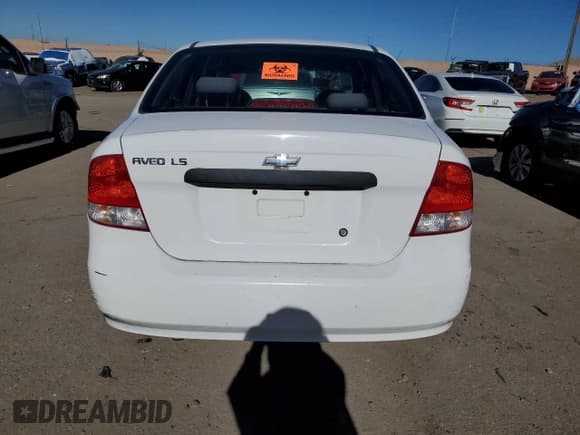 ✅ 2006 Chevrolet Aveo LS • VIN: KL1TD56616B542030 • Лот: 82115273. Опубликован ранее на Copart с пробегом 156 396 миль. Бесплатный доступ к архиву аукционных продаж из США и подробный отчёт об истории автомобиля на DreamBid. Изображение 6.