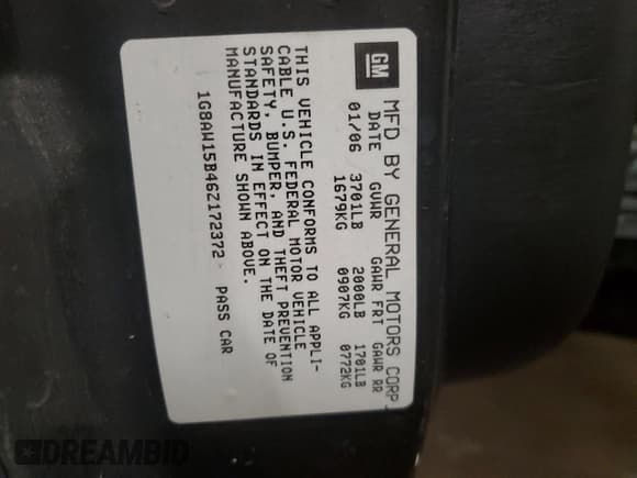 ✅ 2006 Saturn ION • VIN: 1G8AW15B46Z172372 • Lot: 44358155. Wystawiony na Copart z przebiegiem Nie podano. Bezpłatny archiwum sprzedaży aukcyjnych z USA i szczegółowy raport historii pojazdu na DreamBid. Zdjęcie 15.