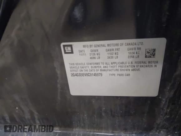 ✅ 2012 Buick Regal Turbo Premium 1 • VIN: 2G4GS5EV8C9145979 • Лот: 42441939. Опубликован ранее на IAAI с пробегом 253 301 миль. Бесплатный доступ к архиву аукционных продаж из США и подробный отчёт об истории автомобиля на DreamBid. Изображение 9.