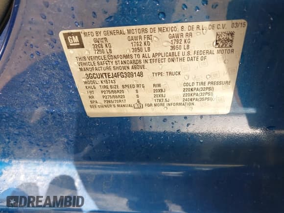 ✅ 2015 Chevrolet Silverado 1500 High Country • VIN: 3GCUKTEJ4FG309148 • Лот: 42969758. Опубликован ранее на IAAI с пробегом 124 225 миль. Бесплатный доступ к архиву аукционных продаж из США и подробный отчёт об истории автомобиля на DreamBid. Изображение 9.