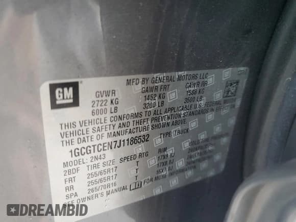 ✅ 2018 Chevrolet Colorado 4WD LT • VIN: 1GCGTCEN7J1186532 • Лот: 73639184. Опубликован ранее на Copart с пробегом 104 487 миль. Бесплатный доступ к архиву аукционных продаж из США и подробный отчёт об истории автомобиля на DreamBid. Изображение 12.