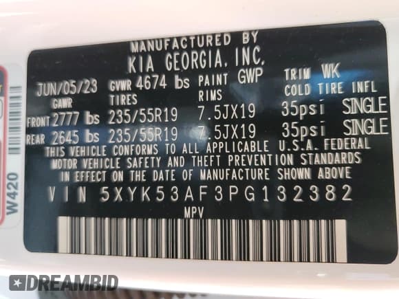 ✅ 2023 Kia Sportage SX-Prestige • VIN: 5XYK53AF3PG132382 • Lot: 81540085. Wystawiony na Copart z przebiegiem 33 241 mil. Bezpłatny archiwum sprzedaży aukcyjnych z USA i szczegółowy raport historii pojazdu na DreamBid. Zdjęcie 14.