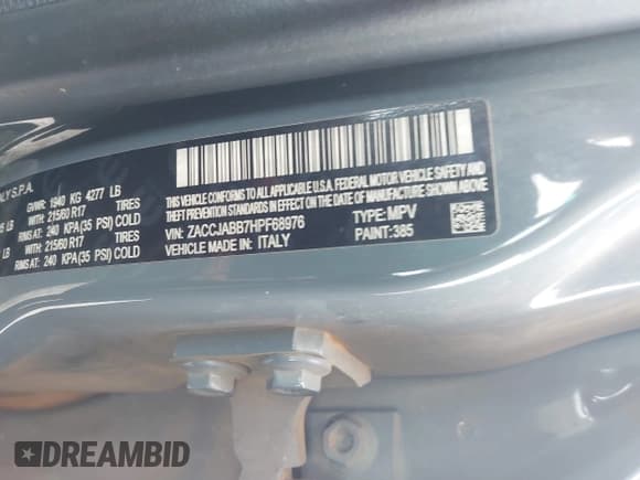 ✅ 2017 Jeep Renegade Latitude • VIN: ZACCJABB7HPF68976 • Lot: 43373622. Wystawiony na IAAI z przebiegiem 206 466 mil. Bezpłatny archiwum sprzedaży aukcyjnych z USA i szczegółowy raport historii pojazdu na DreamBid. Zdjęcie 9.