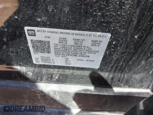 ✅ 2022 GMC Terrain SLT • VIN: 3GKALVEV2NL104128 • Lot: 43125744. Wystawiony na IAAI z przebiegiem 81 954 mil. Bezpłatny archiwum sprzedaży aukcyjnych z USA i szczegółowy raport historii pojazdu na DreamBid. Zdjęcie 9.