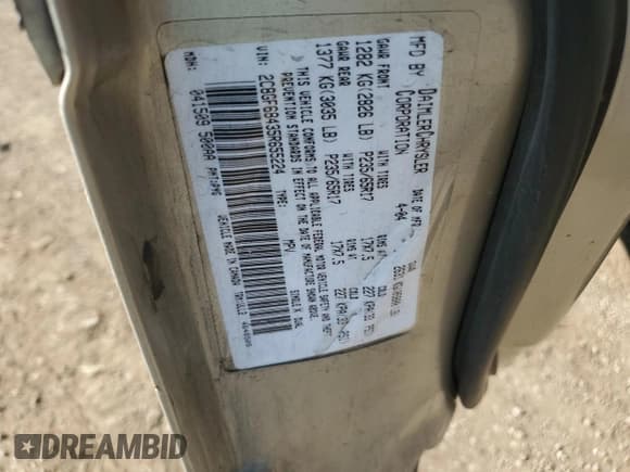 ✅ 2005 Chrysler Pacifica Touring • VIN: 2C8GF68435R655224 • Lot: 74497914. Wystawiony na Copart z przebiegiem 99 775 mil. Bezpłatny archiwum sprzedaży aukcyjnych z USA i szczegółowy raport historii pojazdu na DreamBid. Zdjęcie 15.