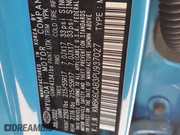 ✅ 2023 Hyundai Kona SEL • VIN: KM8K6CAB3PU937027 • Лот: 53647174. Опубликован ранее на Copart с пробегом 89 840 миль. Бесплатный доступ к архиву аукционных продаж из США и подробный отчёт об истории автомобиля на DreamBid. Изображение 14.