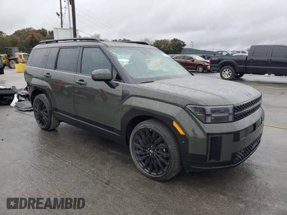 2025 Hyundai Santa Fe Calligraphy with VIN 5NMP54GL1SH149723, listed as a Copart auction lot 90333465 with 15 mi miles and Salvage title. Bid and sale history available at DreamBid. Image 4.