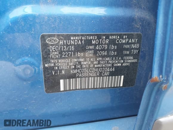 ✅ 2017 Hyundai Ioniq Limited • VIN: KMHC05LC2HU020444 • Лот: 43505051. Опубликован ранее на IAAI с пробегом 74 895 миль. Бесплатный доступ к архиву аукционных продаж из США и подробный отчёт об истории автомобиля на DreamBid. Изображение 9.