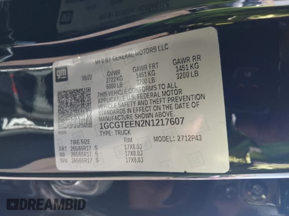 ✅ 2022 Chevrolet Colorado 4WD ZR2 • VIN: 1GCGTEEN2N1217607 • Лот: 42938996. Опубликован ранее на IAAI с пробегом 24 632 миль. Бесплатный доступ к архиву аукционных продаж из США и подробный отчёт об истории автомобиля на DreamBid. Изображение 9.