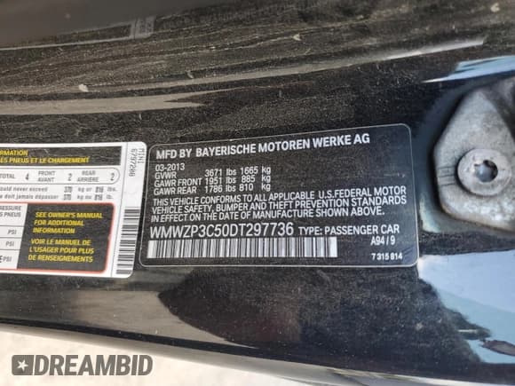 ✅ 2013 MINI Convertible S • VIN: WMWZP3C50DT297736 • Lot: 64255785. Wystawiony na Copart z przebiegiem 132 739 mil. Bezpłatny archiwum sprzedaży aukcyjnych z USA i szczegółowy raport historii pojazdu na DreamBid. Zdjęcie 12.