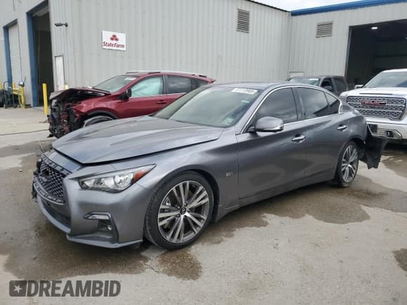✅ 2020 Infiniti Q50 Pure • VIN: JN1EV7AP9LM205019 • Lot: 51113905. Listed on Copart with 56,243 mi. Free auction sales archive from the USA and detailed vehicle history report at DreamBid. Image 1.