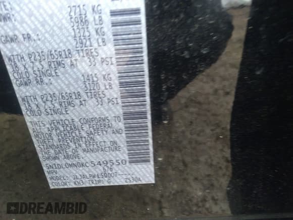 ✅ 2019 Infiniti QX60 Luxe • VIN: 5N1DL0MN0KC549550 • Lot: 41622372. Listed on IAAI with 67,263 mi. Free auction sales archive from the USA and detailed vehicle history report at DreamBid. Image 9.