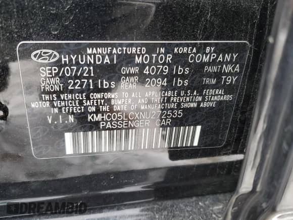 2022 Hyundai Ioniq Limited с VIN KMHC05LCXNU272535, выставлен на аукционе Copart как лот 41367925 с пробегом 113 241 миль миль и Списание • Salvage title. История ставок и продаж доступна на DreamBid. Изображение 12.