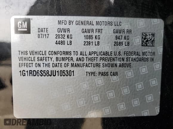 ✅ 2018 Chevrolet Volt Premier • VIN: 1G1RD6S58JU105301 • Lot: 82670034. Wystawiony na Copart z przebiegiem 68 532 mil. Bezpłatny archiwum sprzedaży aukcyjnych z USA i szczegółowy raport historii pojazdu na DreamBid. Zdjęcie 13.