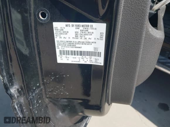 ✅ 2014 Ford F-150 XL • VIN: 1FTFX1CTXEFB99967 • Lot: 41857505. Wystawiony na IAAI z przebiegiem 170 478 mil. Bezpłatny archiwum sprzedaży aukcyjnych z USA i szczegółowy raport historii pojazdu na DreamBid. Zdjęcie 9.