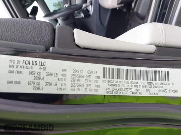 ✅ 2018 Jeep Grand Cherokee Limited • VIN: 1C4RJEBG7JC327281 • Lot: 43426638. Listed on IAAI with 132,280 mi. Free auction sales archive from the USA and detailed vehicle history report at DreamBid. Image 9.