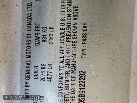 ✅ 2011 Chevrolet Camaro 2LT • VIN: 2G1FC1ED5B9122292 • Lot: 90781545. Listed on Copart with 121,469 mi. Free auction sales archive from the USA and detailed vehicle history report at DreamBid. Image 12.