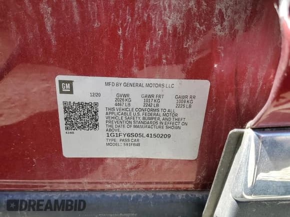 ✅ 2020 Chevrolet Bolt EV LT • VIN: 1G1FY6S05L4150209 • Lot: 52529554. Wystawiony na Copart z przebiegiem 41 542 mil. Bezpłatny archiwum sprzedaży aukcyjnych z USA i szczegółowy raport historii pojazdu na DreamBid. Zdjęcie 14.