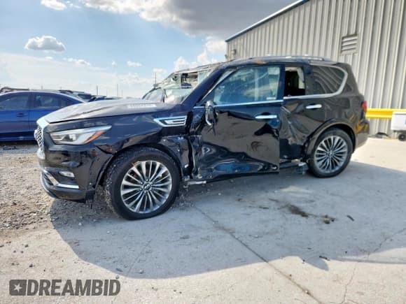 ✅ 2019 Infiniti QX80 Luxe • VIN: JN8AZ2NFXK9684383 • Лот: 69354315. Опубликован ранее на Copart с пробегом 76 101 миль. Бесплатный доступ к архиву аукционных продаж из США и подробный отчёт об истории автомобиля на DreamBid. Изображение 1.