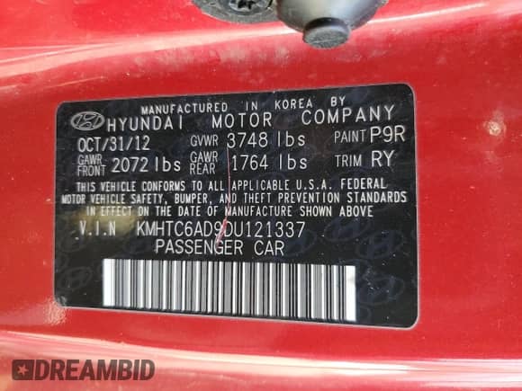 ✅ 2013 Hyundai Veloster RE:MIX • VIN: KMHTC6AD9DU121337 • Лот: 49764185. Размещён на Copart с пробегом 199 472 миль миль. Получите бесплатный доступ к архиву аукционных продаж из США и посмотрите подробный отчёт об истории автомобиля на DreamBid. Изображение 12.
