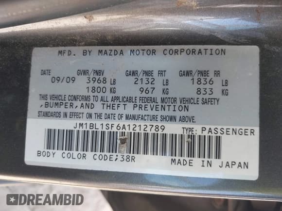 ✅ 2010 Mazda 3 i Touring • VIN: JM1BL1SF6A1212789 • Лот: 43671607. Опубликован ранее на IAAI с пробегом 188 382 миль. Бесплатный доступ к архиву аукционных продаж из США и подробный отчёт об истории автомобиля на DreamBid. Изображение 9.