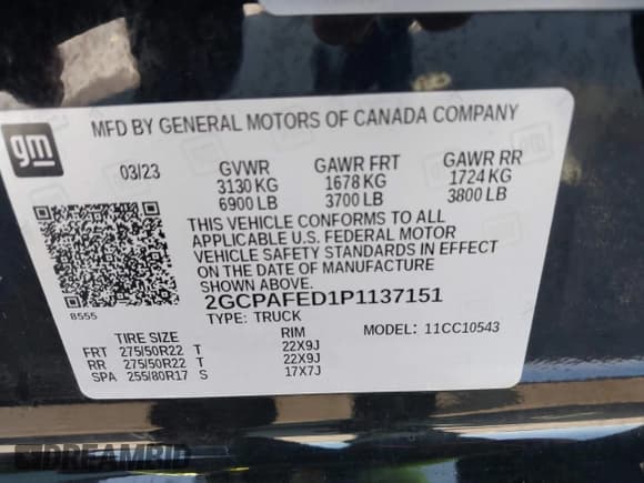 ✅ 2023 Chevrolet Silverado 1500 • VIN: 2GCPAFED1P1137151 • Лот: 41865345. Опубликован ранее на IAAI с пробегом 66 730 миль. Бесплатный доступ к архиву аукционных продаж из США и подробный отчёт об истории автомобиля на DreamBid. Изображение 9.