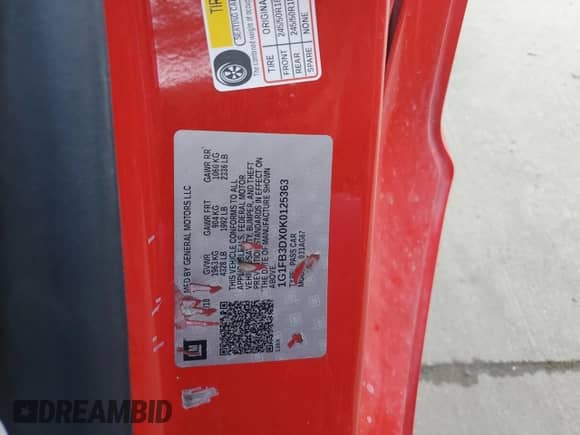 2019 Chevrolet Camaro 1LT с VIN 1G1FB3DX0K0125363, выставлен на аукционе Copart как лот 47320905 с пробегом Не указан миль и Чистый • Clean title. История ставок и продаж доступна на DreamBid. Изображение 12.