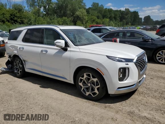 ✅ 2021 Hyundai Palisade Calligraphy • VIN: KM8R7DHE5MU245820 • Лот: 65620284. Опубликован ранее на Copart с пробегом 32 220 миль. Бесплатный доступ к архиву аукционных продаж из США и подробный отчёт об истории автомобиля на DreamBid. Изображение 4.