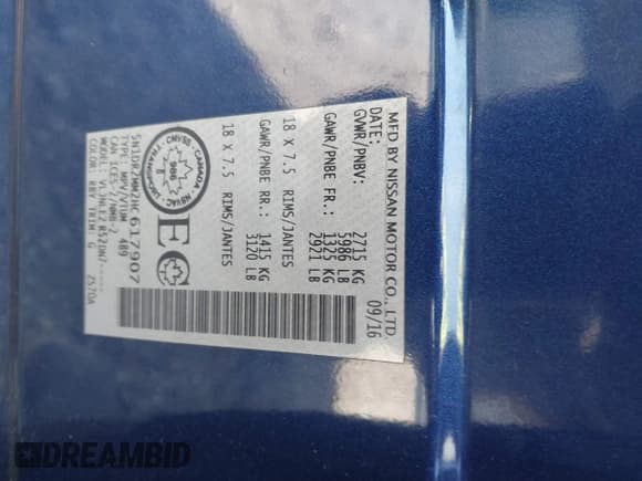 ✅ 2017 Nissan Pathfinder S • VIN: 5N1DR2MM2HC617907 • Лот: 42698760. Опубликован ранее на IAAI с пробегом 81 979 миль. Бесплатный доступ к архиву аукционных продаж из США и подробный отчёт об истории автомобиля на DreamBid. Изображение 9.