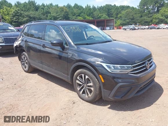 ✅ 2024 Volkswagen Tiguan S • VIN: 3VVRB7AX2RM041909 • Lot: 42665616. Listed on IAAI with 43,092 mi. Free auction sales archive from the USA and detailed vehicle history report at DreamBid. Image 1.