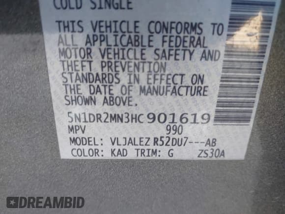 ✅ 2017 Nissan Pathfinder S • VIN: 5N1DR2MN3HC901619 • Lot: 43664004. Wystawiony na IAAI z przebiegiem 118 384 mil. Bezpłatny archiwum sprzedaży aukcyjnych z USA i szczegółowy raport historii pojazdu na DreamBid. Zdjęcie 9.