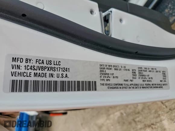 ✅ 2024 Jeep Wagoneer Series II • VIN: 1C4SJVBPXRS171241 • Лот: 95904875. Опубликован ранее на Copart с пробегом 31 977 миль. Бесплатный доступ к архиву аукционных продаж из США и подробный отчёт об истории автомобиля на DreamBid. Изображение 13.