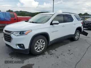 2019 Chevrolet Traverse LT Cloth z VIN 1GNERGKW1KJ229037, wystawiony jako Copart lot #65195665 z przebiegiem 88 449 mil mil oraz Szkoda całkowita • Salvage title. Historia ofert i sprzedaży dostępna na DreamBid. Obrazek 1.