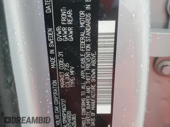 ✅ 2023 Volvo XC90 Plus • VIN: YV4L12PN5P1963727 • Lot: 59393575. Listed on Copart with 16,846 mi. Free auction sales archive from the USA and detailed vehicle history report at DreamBid. Image 13.