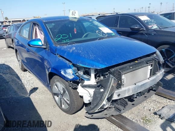 ✅ 2018 Hyundai Ioniq Blue • VIN: KMHC65LC9JU097686 • Lot: 41557506. Wystawiony na IAAI z przebiegiem 40 805 mil. Bezpłatny archiwum sprzedaży aukcyjnych z USA i szczegółowy raport historii pojazdu na DreamBid. Zdjęcie 1.