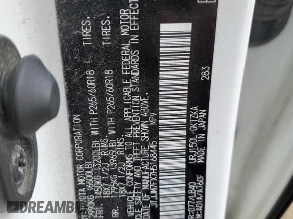 ✅ 2017 Lexus GX 460 • VIN: JTJJM7FX7H5168445 • Lot: 68914305. Listed on Copart with 141,127 mi. Free auction sales archive from the USA and detailed vehicle history report at DreamBid. Image 13.