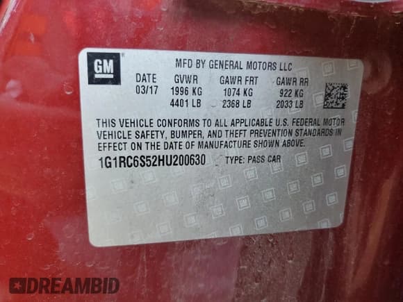 ✅ 2017 Chevrolet Volt LT • VIN: 1G1RC6S52HU200630 • Lot: 50165344. Wystawiony na Copart z przebiegiem 72 244 mil. Bezpłatny archiwum sprzedaży aukcyjnych z USA i szczegółowy raport historii pojazdu na DreamBid. Zdjęcie 12.