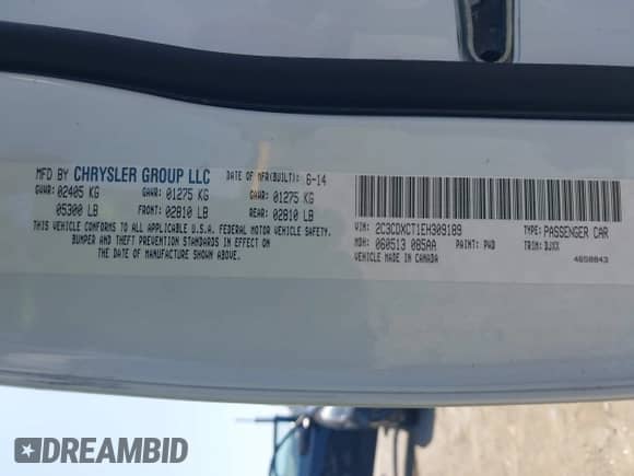 ✅ 2014 Dodge Charger RT • VIN: 2C3CDXCT1EH309189 • Lot: 42158197. Listed on IAAI with 92,074 mi. Free auction sales archive from the USA and detailed vehicle history report at DreamBid. Image 9.