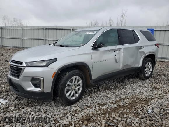 ✅ 2022 Chevrolet Traverse LS • VIN: 1GNEVLKW5NJ108245 • Лот: 50186695. Опубликован ранее на Copart с пробегом Не указан. Бесплатный доступ к архиву аукционных продаж из США и подробный отчёт об истории автомобиля на DreamBid. Изображение 1.