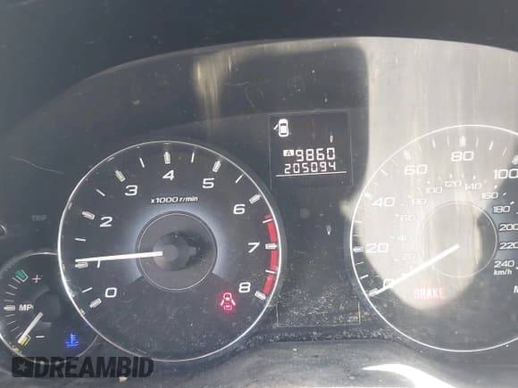 ✅ 2010 Subaru Legacy Premium • VIN: 4S3BMAG67A1244592 • Lot: 42349516. Listed on IAAI with 205,094 mi. Free auction sales archive from the USA and detailed vehicle history report at DreamBid. Image 7.