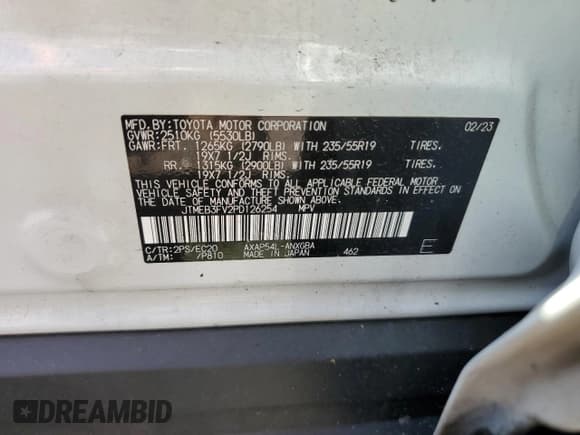 ✅ 2023 Toyota RAV4 XSE • VIN: JTMEB3FV2PD126254 • Lot: 68378945. Listed on Copart with 27,337 mi. Free auction sales archive from the USA and detailed vehicle history report at DreamBid. Image 13.