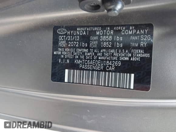 2014 Hyundai Veloster Turbo с VIN KMHTC6AE0EU184269, выставлен на аукционе IAAI как лот 43241844 с пробегом 60 668 миль миль и . История ставок и продаж доступна на DreamBid. Изображение 9.