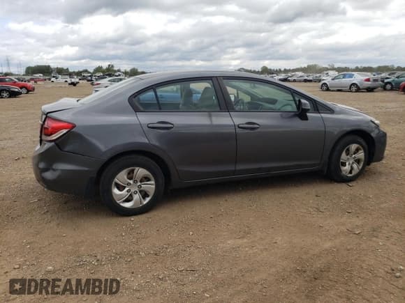✅ 2013 Honda Civic LX • VIN: 19XFB2F59DE005424 • Lot: 71674585. Listed on Copart with 59,145 mi. Free auction sales archive from the USA and detailed vehicle history report at DreamBid. Image 3.