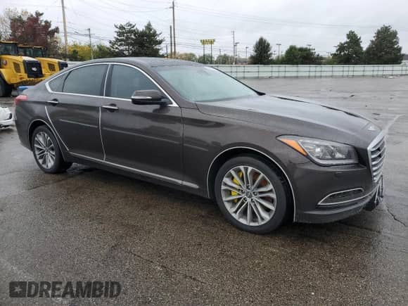 2015 Hyundai Genesis 3.8L with VIN KMHGN4JE9FU047199, listed as a Copart auction lot 82009455 with Not provided miles and Salvage title. Bid and sale history available at DreamBid. Image 4.