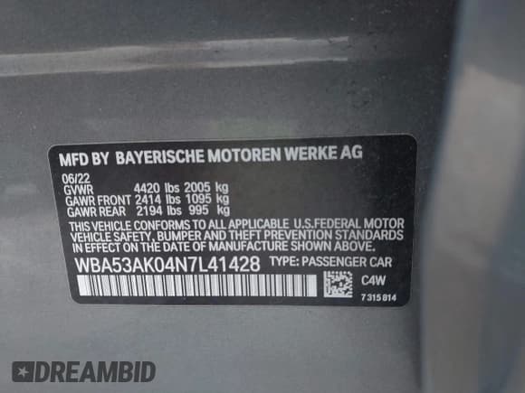 ✅ 2022 BMW 2 Series 228i • VIN: WBA53AK04N7L41428 • Lot: 42172779. Wystawiony na IAAI z przebiegiem 39 241 mil. Bezpłatny archiwum sprzedaży aukcyjnych z USA i szczegółowy raport historii pojazdu na DreamBid. Zdjęcie 9.