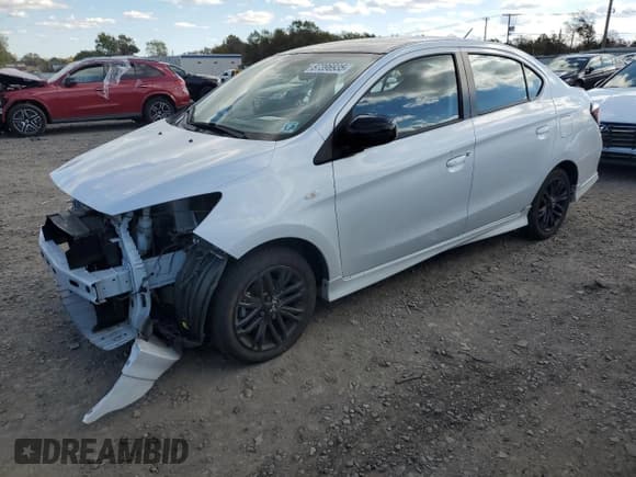 ✅ 2024 Mitsubishi Mirage ES • VIN: ML32FUFJ7RHF04466 • Lot: 87396935. Listed on Copart with 14,281 mi. Free auction sales archive from the USA and detailed vehicle history report at DreamBid. Image 1.