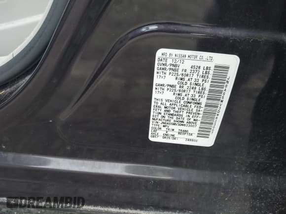 ✅ 2013 Nissan Rogue S • VIN: JN8AS5MV3DW623007 • Lot: 43581040. Listed on IAAI with 212,592 mi. Free auction sales archive from the USA and detailed vehicle history report at DreamBid. Image 9.