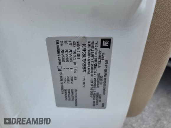 ✅ 2009 Chevrolet Suburban LTZ • VIN: 1GNFC36J79R292877 • Лот: 68328595. Опубликован ранее на Copart с пробегом 209 105 миль. Бесплатный доступ к архиву аукционных продаж из США и подробный отчёт об истории автомобиля на DreamBid. Изображение 12.